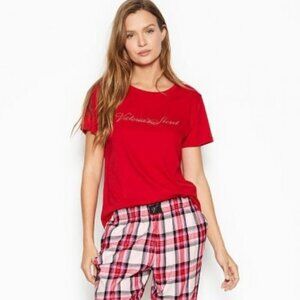 VICTORIA'S SECRET | Logo Short Sleeve Sleep Shirt | Sz. XS